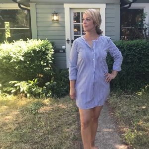 Striped Shirt Dress - brand new